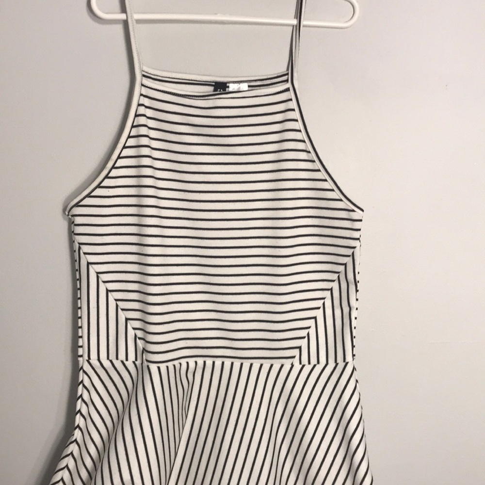 fit and flair striped dress